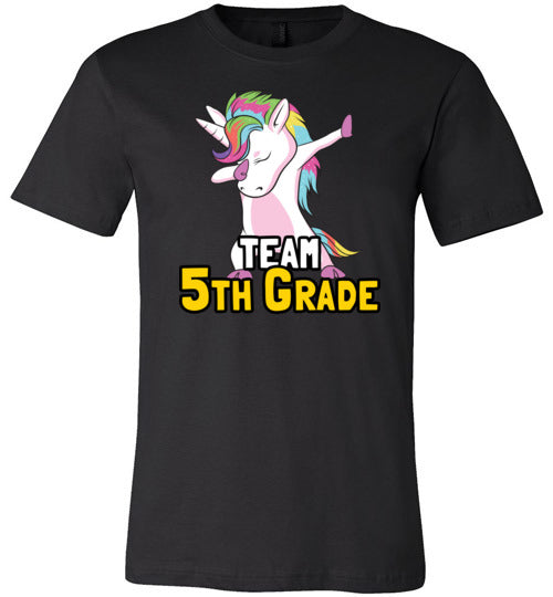 Team Fifth Grade Unicorn Canvas