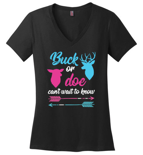 Buck Or Doe Cant Wait To Know V-Neck