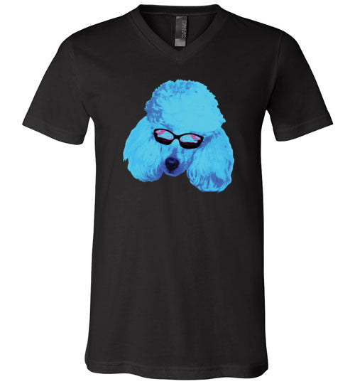 Poodle Neon Face V-Neck
