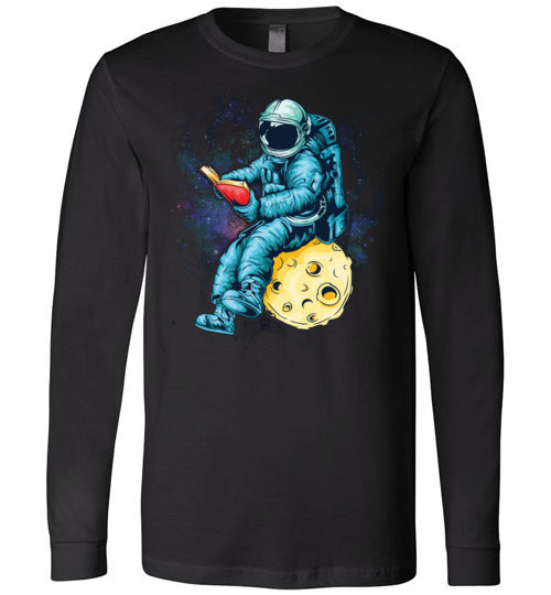 Astronaut Reading Space Long Sleeve