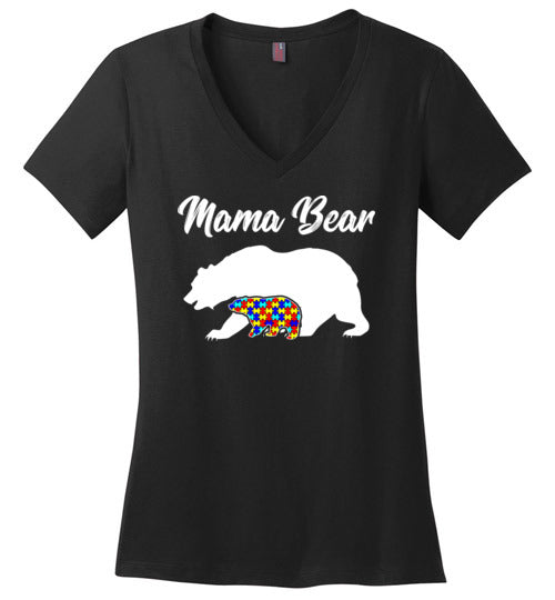Autism Mama Bear V-Neck
