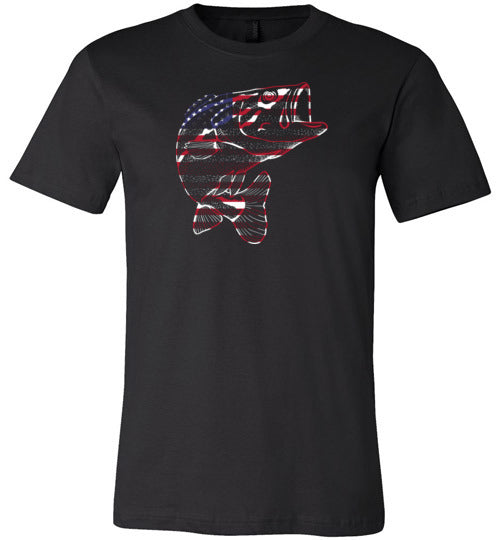 Bass Flag Fishing Canvas