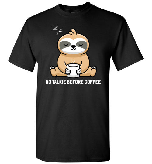 Sloth No Talkie Before Coffee Gildan Youth