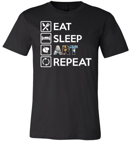 Eat Sleep Art Repeat Canvas