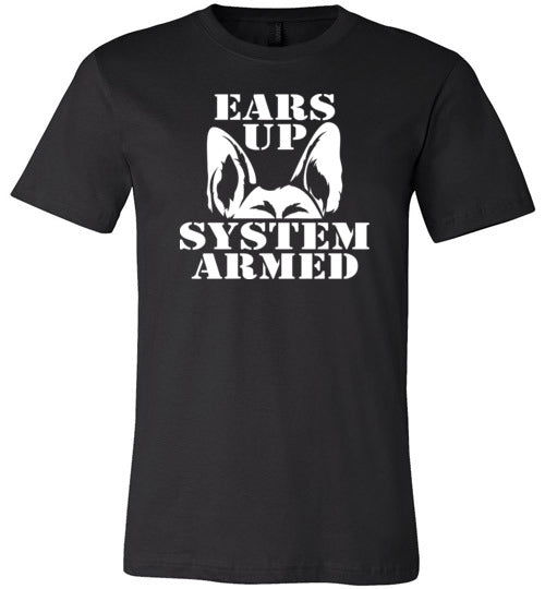 Ears Up System Armed German Shepherd Canvas