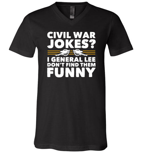 Civil War Jokes General Lee V-Neck