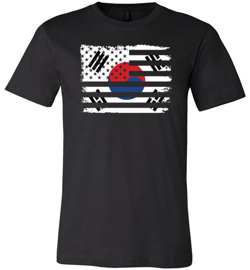 South Korean American Flag Canvas