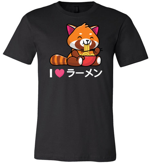 Red Panda Love Ramen Canvas