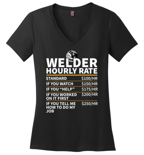 Welder Hourly Rate V-Neck