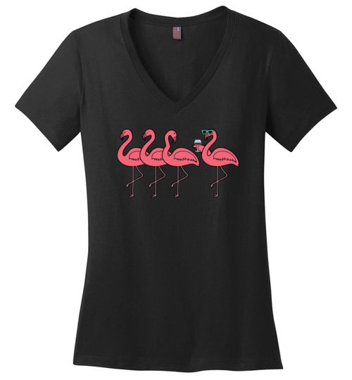 Flamingo Group Wine V-Neck