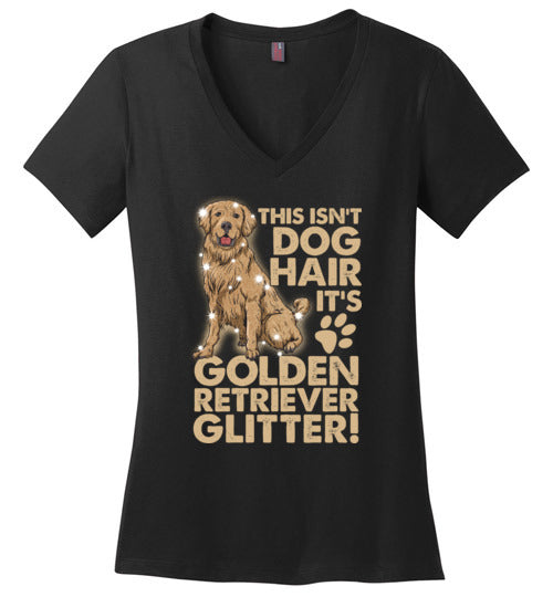 Golden Retriever Glitter V-Neck