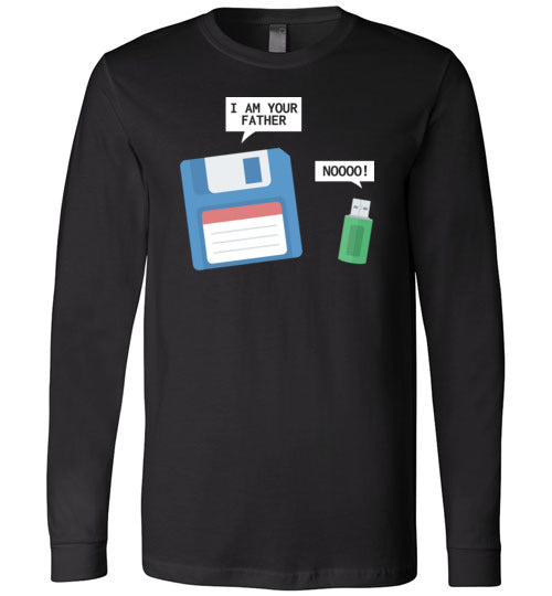 USB Floppy Disk Father Son Long Sleeve
