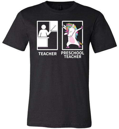 Preschool Teacher Dabbing Unicorn Canvas