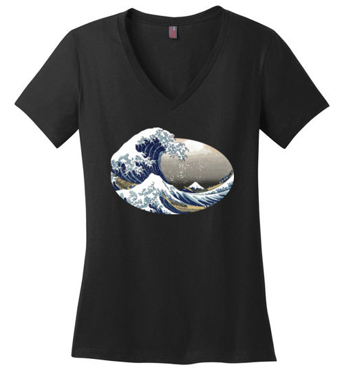 Great Wave off Kanagawa V-Neck