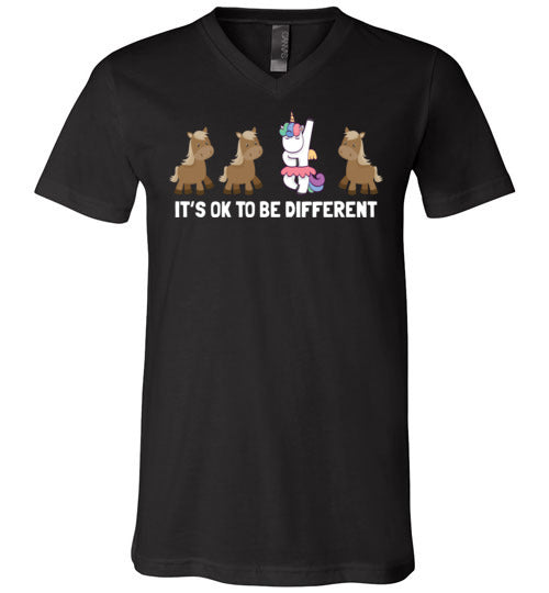 Ok To Be Different Unicorn V-Neck