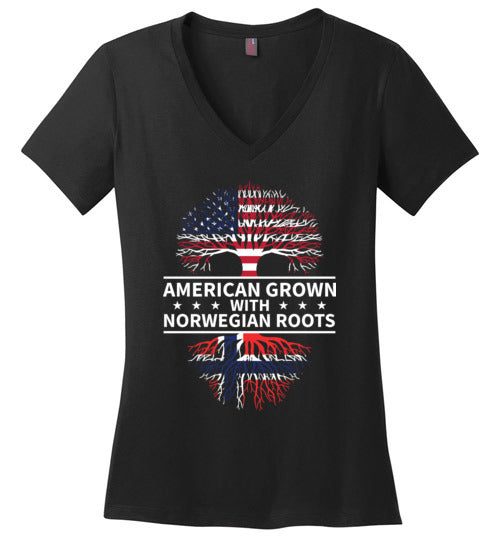 American Grown With Norwegian Roots V-Neck