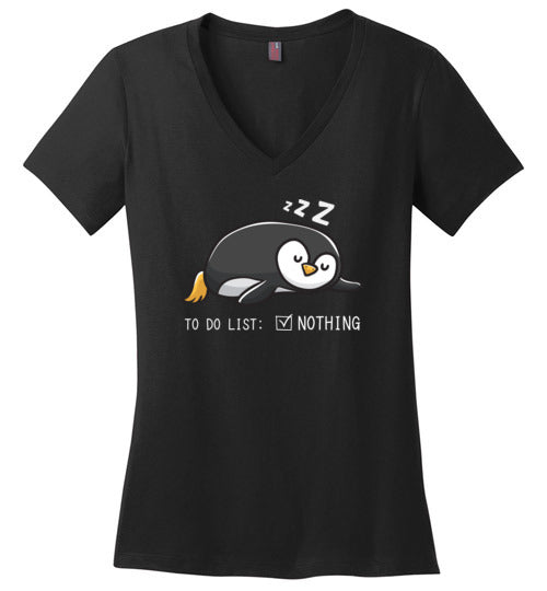 Penguin To Do List V-Neck