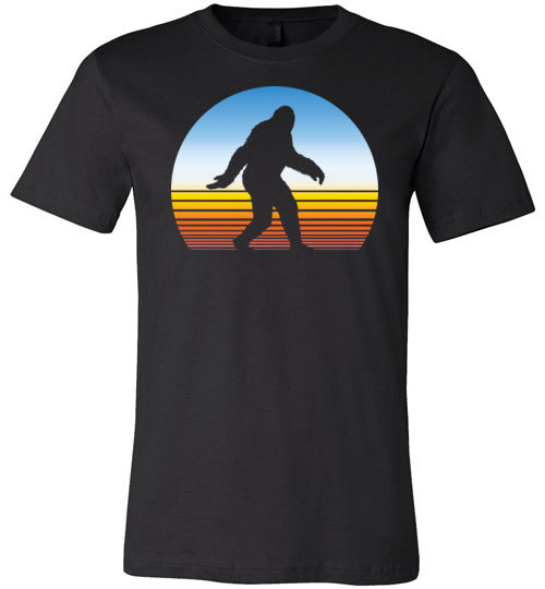 Retro Bigfoot Sunset Silhouette Canvas