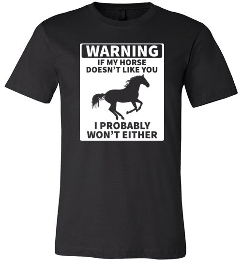 Horse Warning Canvas