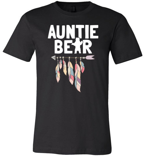Auntie Bear Arrow Feathers Canvas