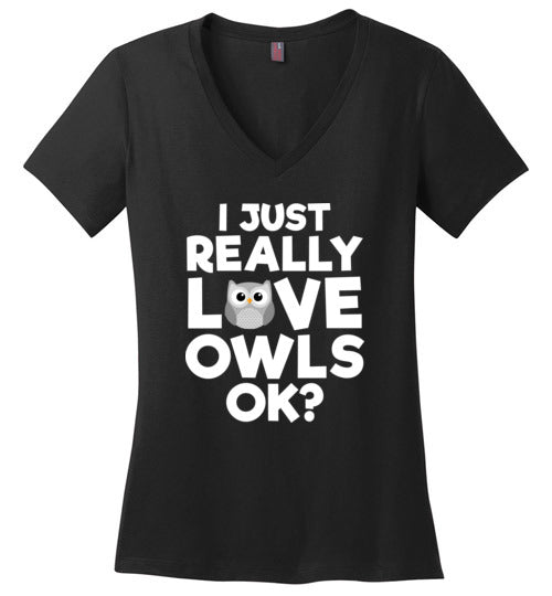 Just Really Love Owls V-Neck