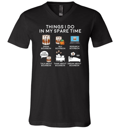Things I Do Spare Time Bourbon V-Neck