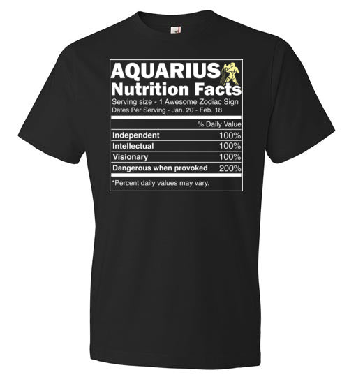 Zodiac Aquarius Nutrition Facts