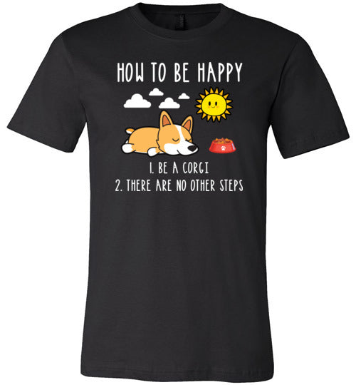 How To Be Happy Corgi Canvas