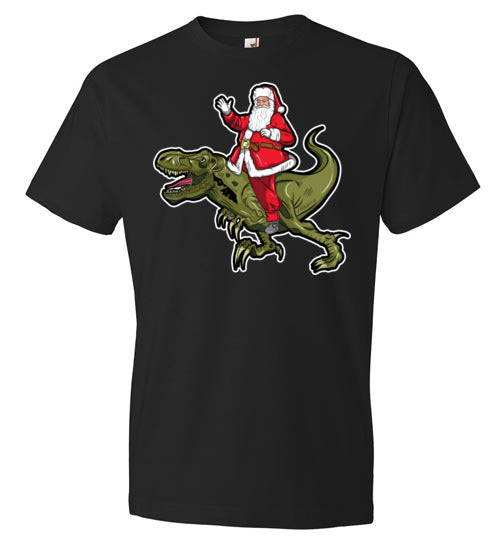 Santa Riding T-Rex