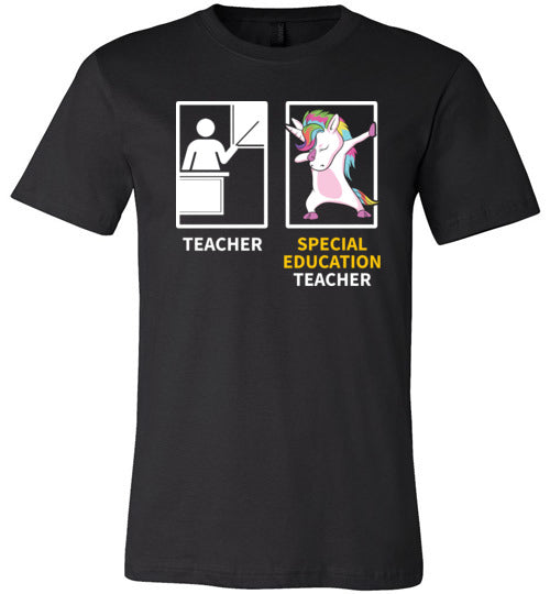 Special Education Teacher Dabbing Unicorn Canvas