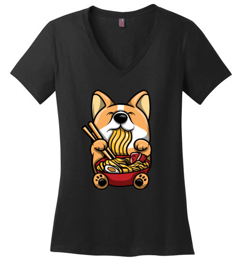 Corgi Ramen V-Neck