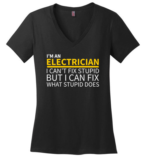 Electrician Cant Fix Stupid V-Neck