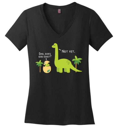 Atheist Dinosaur V-Neck