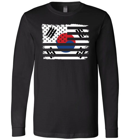 South Korean American Flag Long Sleeve