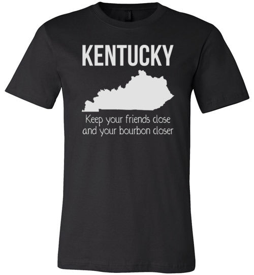 Kentucky Friends Close Bourbon Closer Canvas