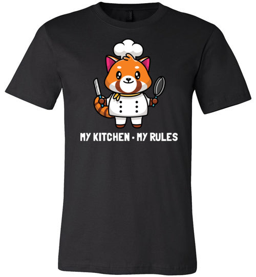 Red Panda My Kitchen My Rules Canvas