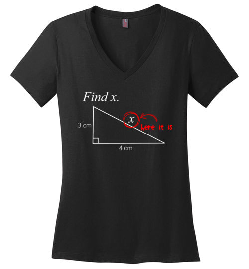 Math Find X V-Neck