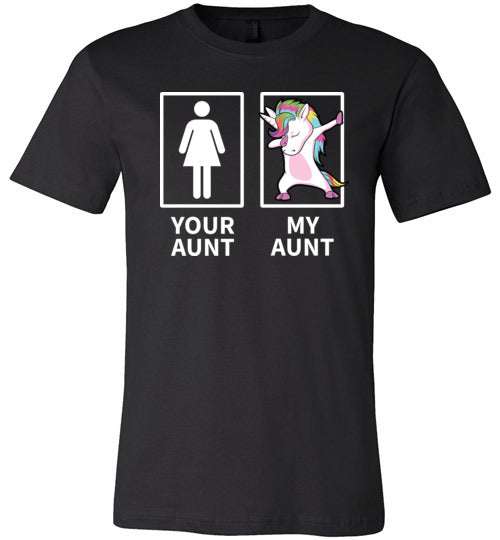 Your Aunt My Aunt Dabbing Unicorn Canvas