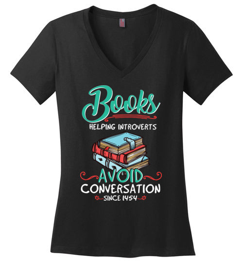 Books Helping Introverts V-Neck
