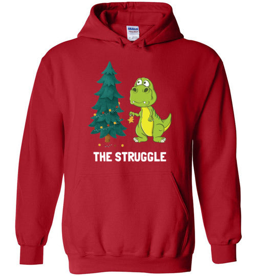 Dinosaur T-Rex Christmas Struggle Hoodie