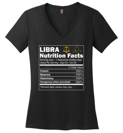 Zodiac Libra Nutrition Facts V-Neck