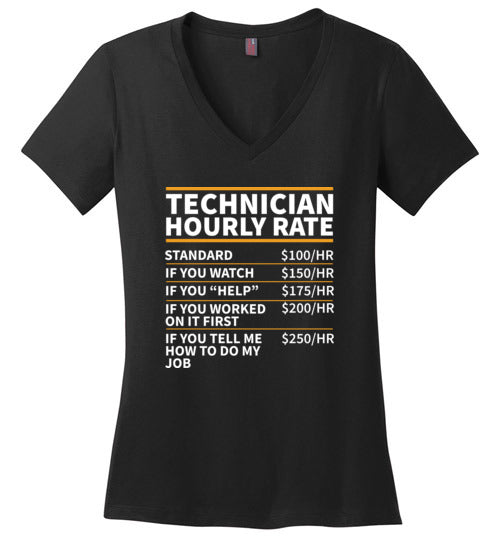 Technician Hourly Rate V-Neck