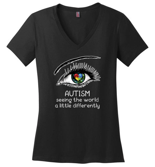 Autism Seeing The World A Little Differently V-Neck