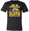 Just Be Yourself Sloth Canvas
