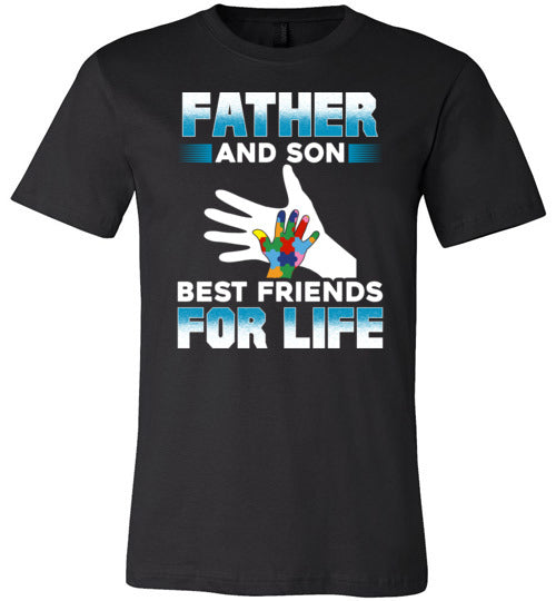 Father Son Autism Best Friends Canvas