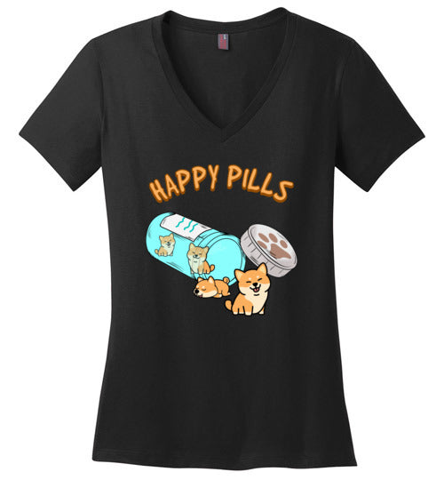 Happy Pills Shiba Inu V-Neck