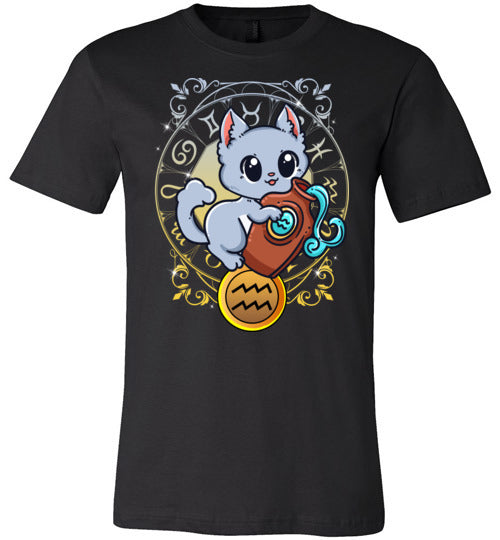 Cat Zodiac Aquarius Canvas