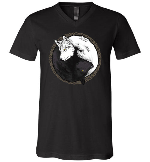 Wolf Yin Yang V-Neck