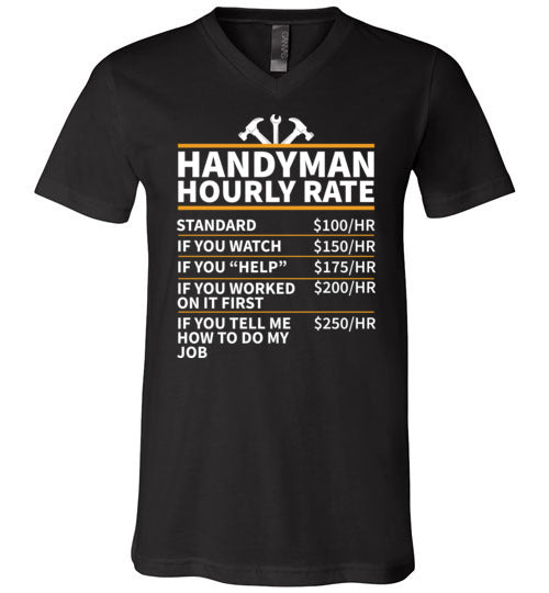 Handyman Hourly Rate V-Neck