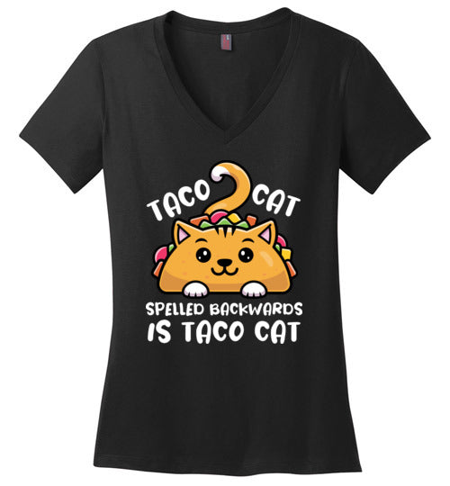 Taco Cat Spelled Backwards V-Neck